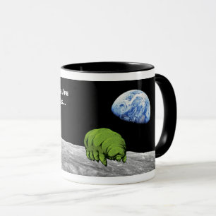 Caneca Tardígrados Na Lua Engraçada Pela NASA Apolo 8 Ear