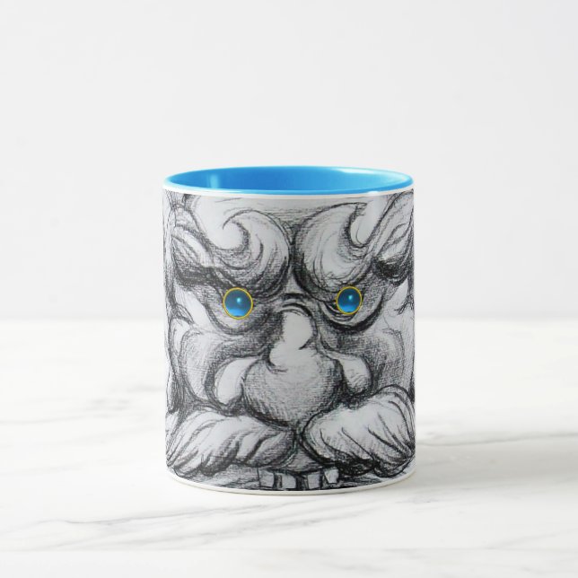 Caneca TAROTA, FANTASIA GROTESQUE MÁSCARA Negra Azul Bran (Centro)
