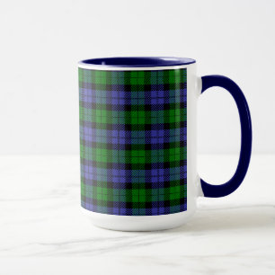Caneca Tartan azul e verde