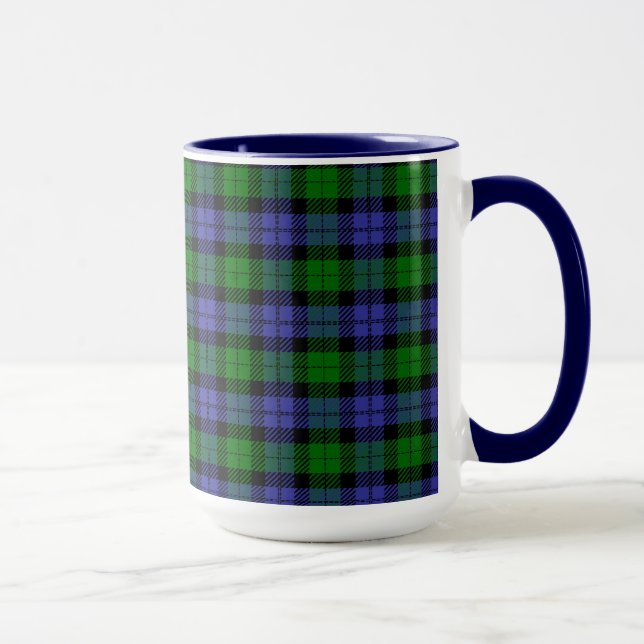 Caneca Tartan azul e verde (Direita)