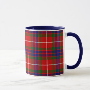 Caneca Tartan azul e verde vermelho de Fraser do clã