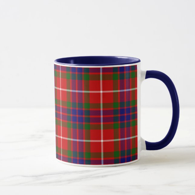 Caneca Tartan azul e verde vermelho de Fraser do clã (Direita)