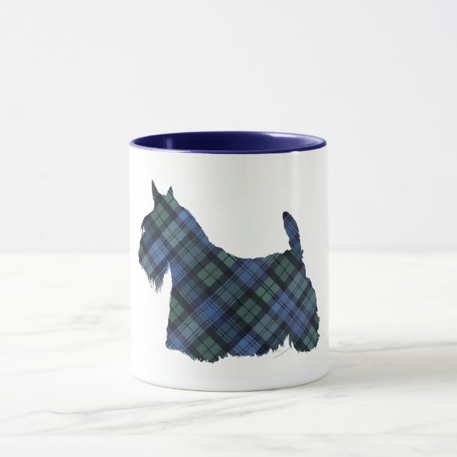 Caneca Tartan Black Watch Terrier Escocês (Centro)