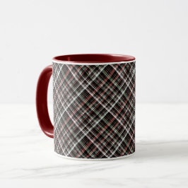 Caneca Tartan de Natal texturizado.