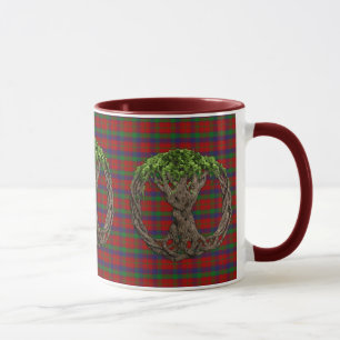 Caneca Tartan de Robertson do clã e árvore do céltico 