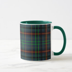 Caneca Tartan em azul, laranja, verde...