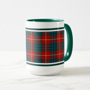 Caneca Tartan Forest Green de Turnbull do clã e xadrez