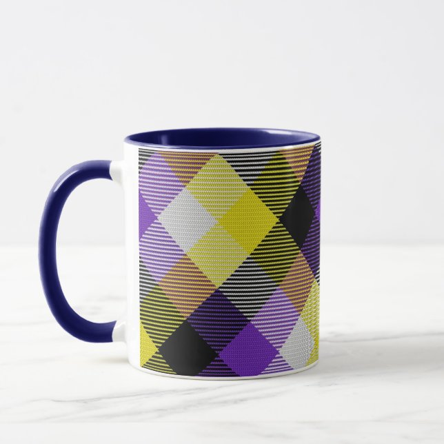 Caneca Tartan Mug Não Binário (Esquerda)