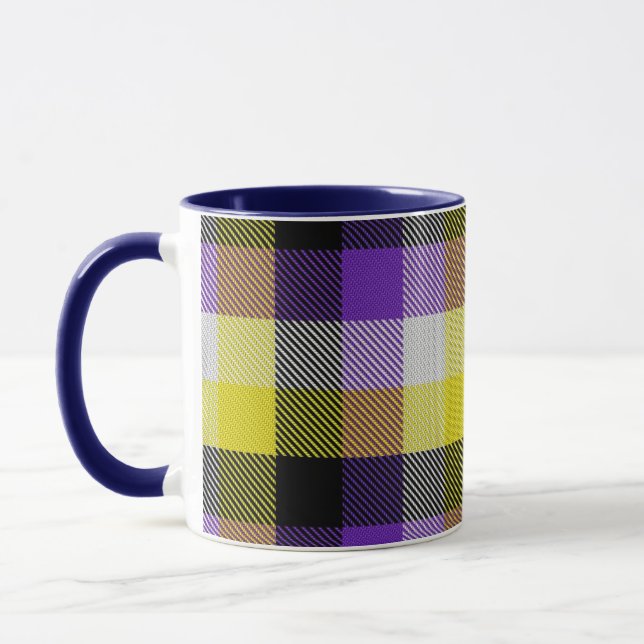 Caneca Tartan Não Binário (Esquerda)