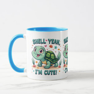 Caneca Tartaruga Cawaii, Custa, Aestética no Oceano Pun