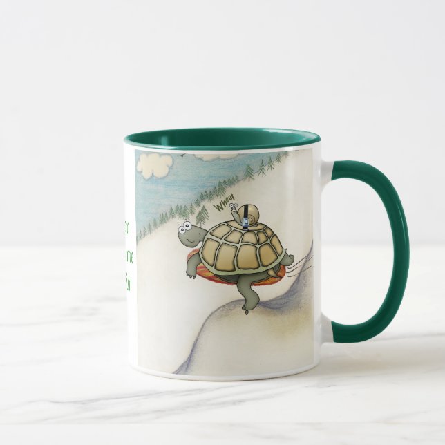 Caneca Tartaruga com caracol no cinto de segurança (Direita)