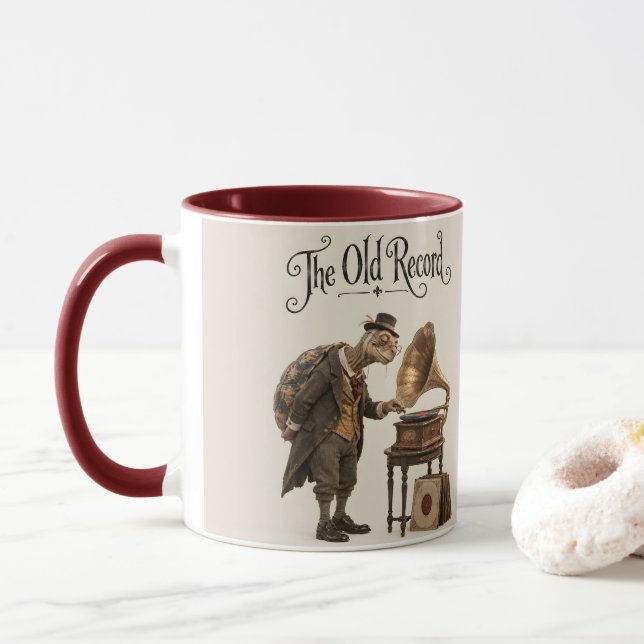 Caneca Tartaruga e o Gramofone (Com Donut)
