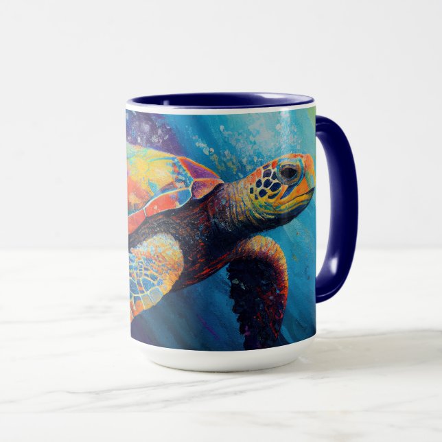 Caneca Tartaruga marinha (Frente Esquerda)