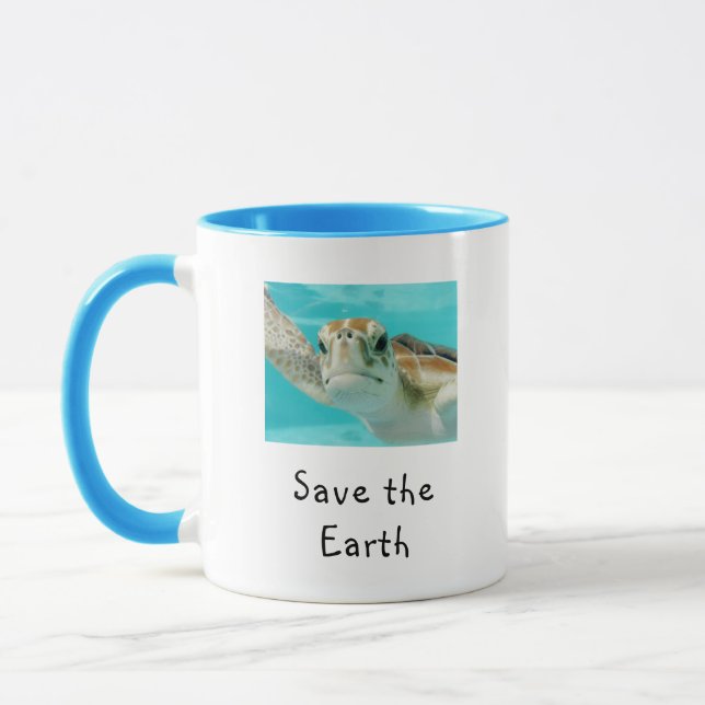 Caneca Tartaruga Marinha Salve a Terra (Esquerda)