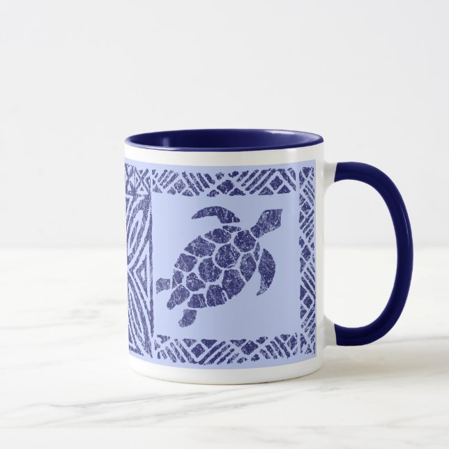 Caneca Tartaruga primitiva havaiana do Tapa de Honu (Direita)