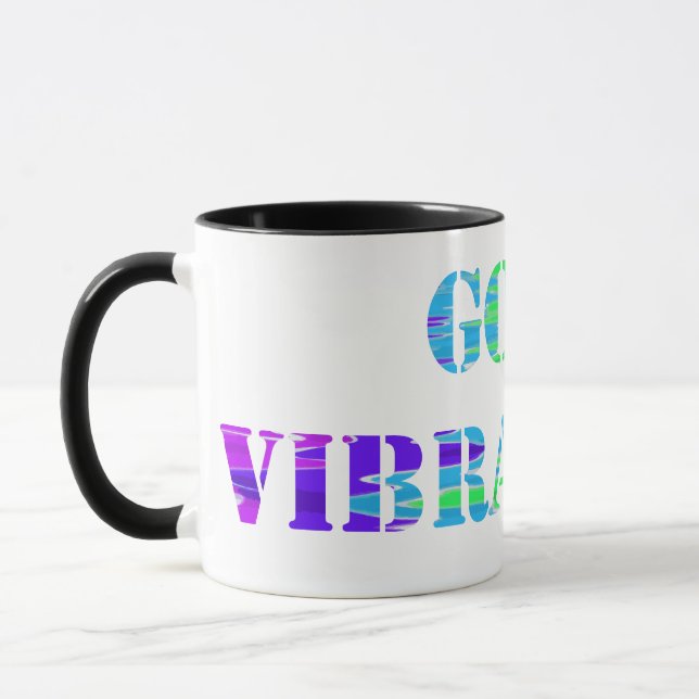Caneca Tasse à café avec inscription GOOD VIBRATIONS (Esquerda)