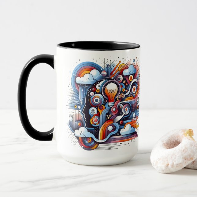 Caneca Tasse à café  en céramique  - Idée cadeau (Com Donut)