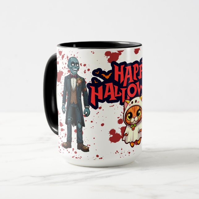 Caneca Tasse à café | Happy Halloween (Frente Esquerda)