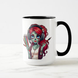 Caneca Tasse à café | J'aime mon Akashic | Zombie Elodie