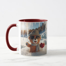 Caneca Tasse Bärchen mit Sonnenbrille und Herz