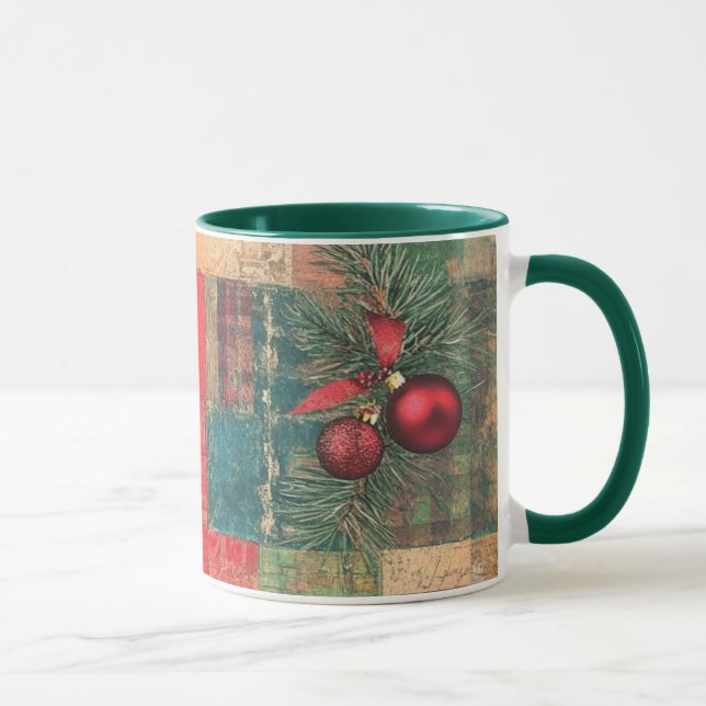Caneca Tasse Christmas Collage Junk Journal Var02 (Direita)