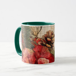 Caneca Tasse Christmas Collage Junk Journal Var06