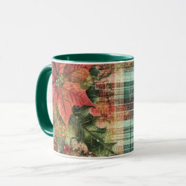 Caneca Tasse Christmas Collage Junk Journal Var13