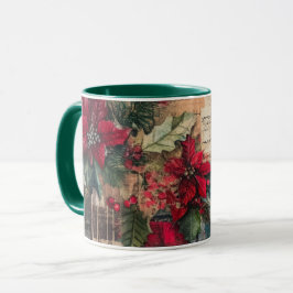 Caneca Tasse Christmas Collage Junk Journal Var21