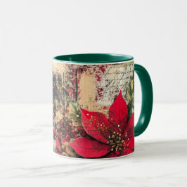 Caneca Tasse Christmas Collage Junk Journal Var23