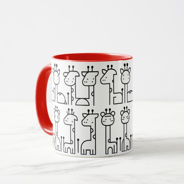 Caneca Tasse de girafe blanc (Frente Esquerda)