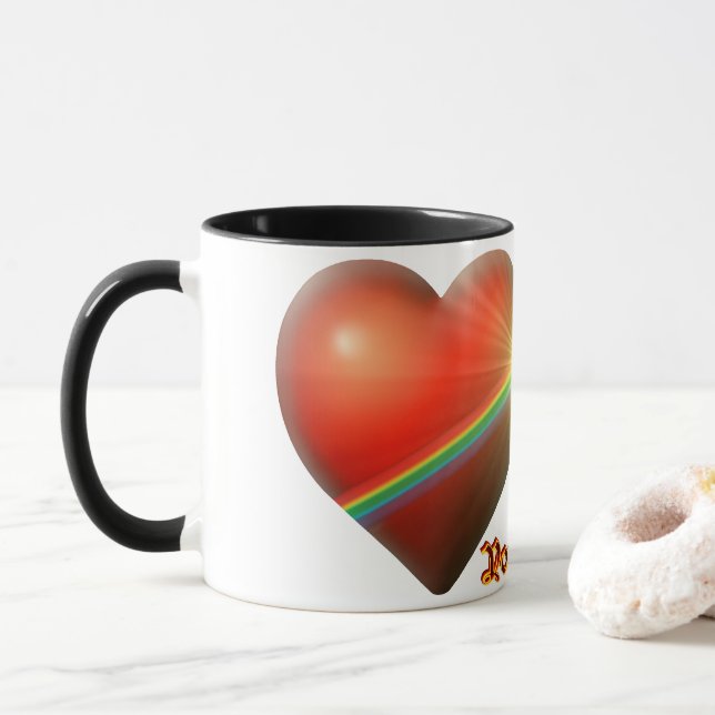 Caneca Tasse Herz mit Supernova Du&Ich (Com Donut)