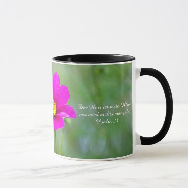 Caneca Tasse mit Cosmea-Blüte und Psalm (Direita)