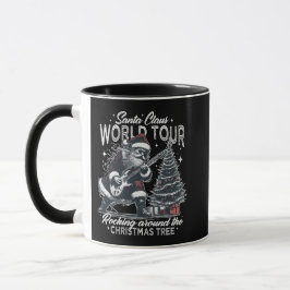 Caneca Tasse Mug de Noël Père Noël Rétro Rock