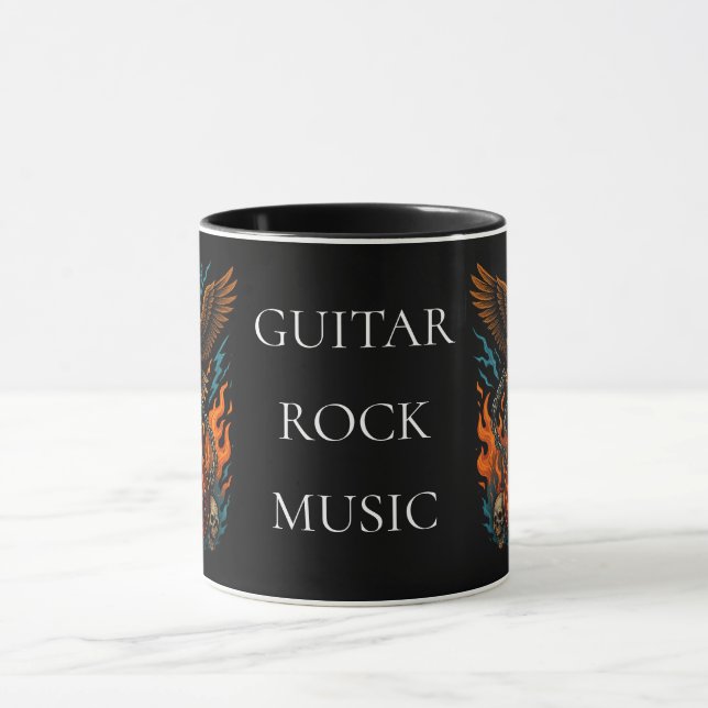 Caneca Tasse Mug Guitare Rock Music (Centro)
