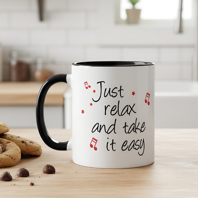 Caneca Tasse "Relaxe" (mug just relax and take it easy)
