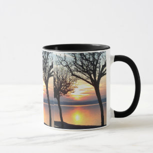 Caneca Tasse Sonnenuntergang am See