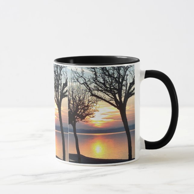 Caneca Tasse Sonnenuntergang am See (Direita)