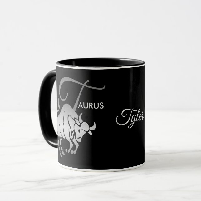 Caneca Taurus ♉ o Bull - Sinal Zodiac (Frente Esquerda)