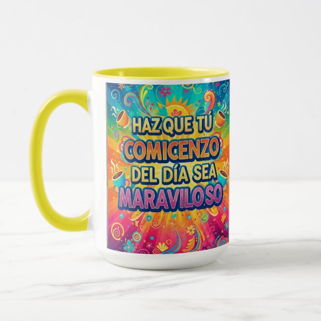 Caneca Taza Combo con Diseño “Haz Que Tu Comienzo del Día (Esquerda)