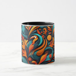 Caneca Taza con Arte Simbólico de Biodiversidad