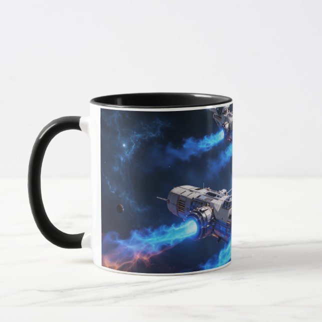 Caneca Taza con nave entrando en agujer interdimensional (Esquerda)