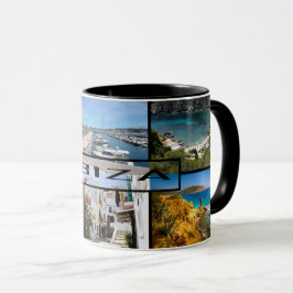 Caneca taza de la isla de Ibiza en Baleares
