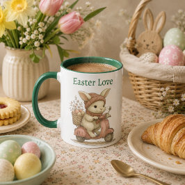 Caneca Taza Happy Easter para café