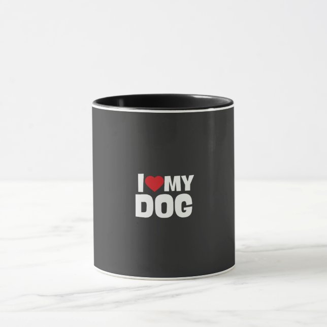 Caneca Taza/ i love my dog (Centro)