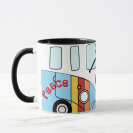 Caneca Taza Kombi Arcoíris Peace – Diseño Hippie Psicodél