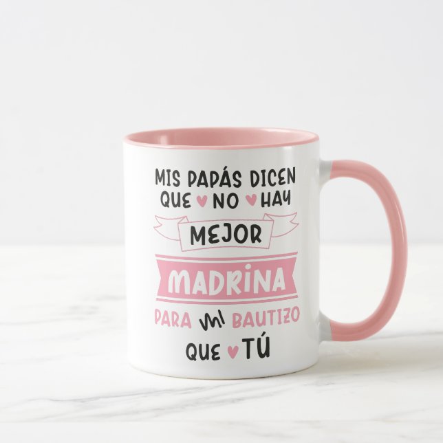 Caneca Taza para Madrina de Bautizo 11 oz (Direita)