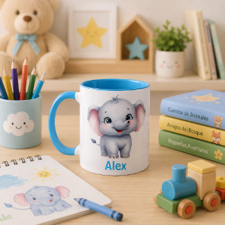 Caneca Taza para niños personalizada con diseño de animal