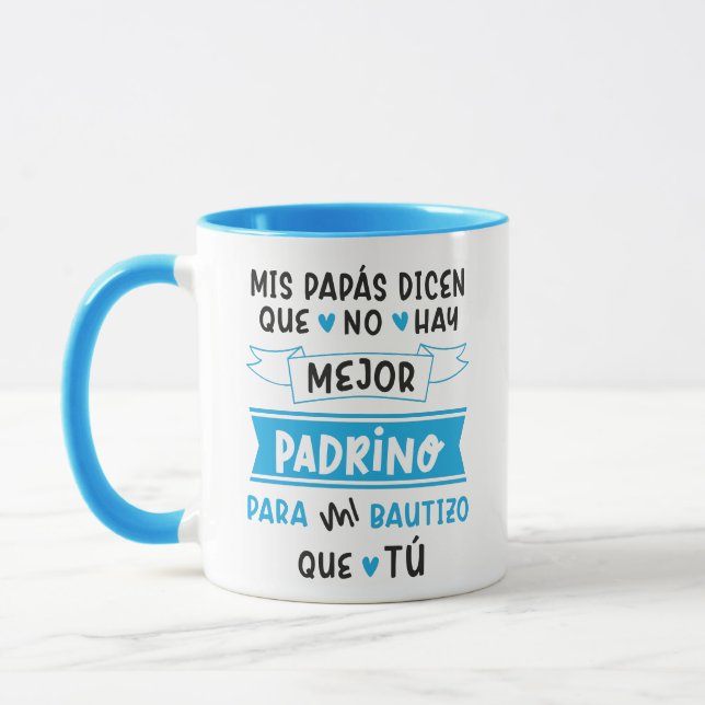 Caneca Taza para Padrino de Bautizo 11oz (Esquerda)