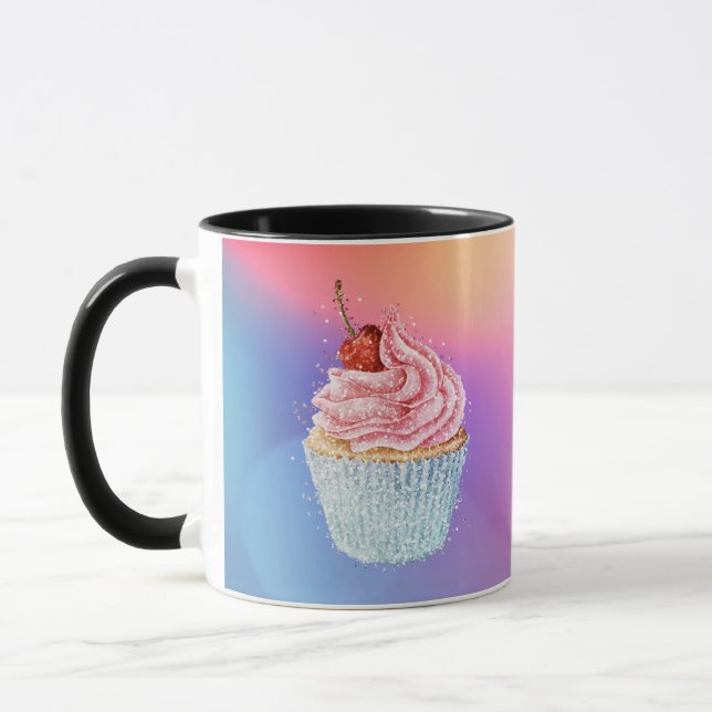 Caneca Taza Sweet e Glitter Cupcake (Esquerda)