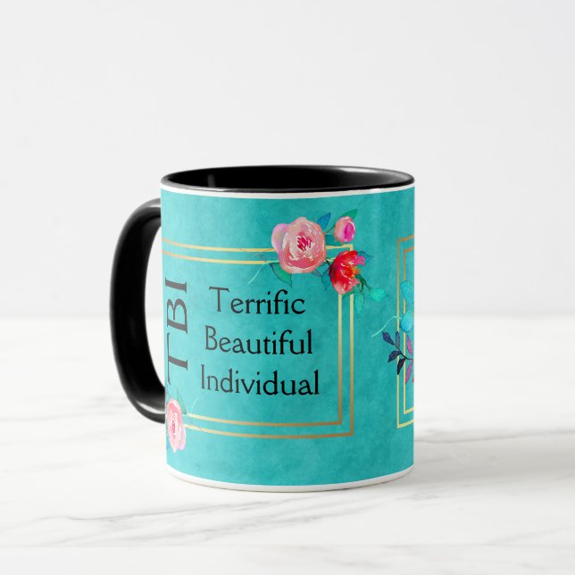 Caneca TBI Incrível Belo Indígena Rosa (Frente Esquerda)